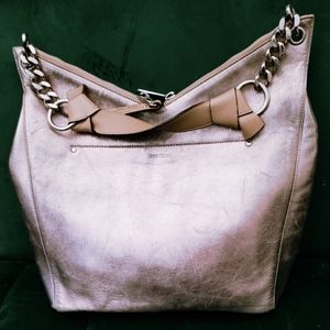 Jimmy Choo Gold Leather Handbag